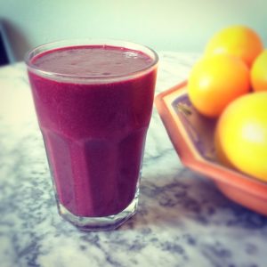 Beetroot-berry-kale-and-banana-smoothie