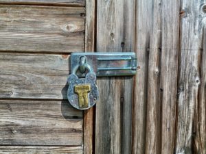 Garden Safety - locking shed 