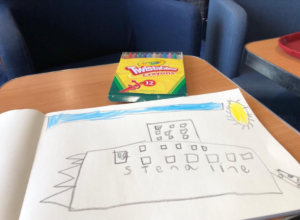 kids drawing of Stena Line ferry