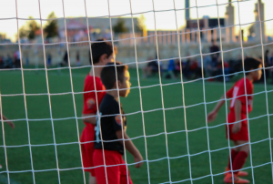 kids playing football 