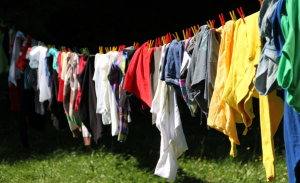 laundry line of clothes 
