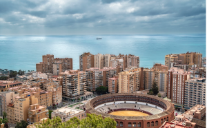 Aerial view Malaga 