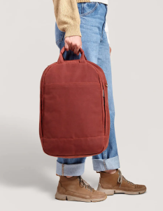 ruby coloured backpack 